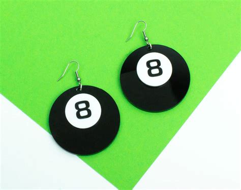 Magic 8 ball earrints